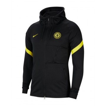Chelsea kapucnis pulóver 2021/22 (fekete)