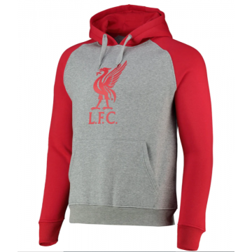 Liverpool Kapucnis pulóver 2021/22 (szürke-piros)