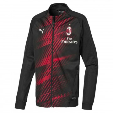AC Milan zipzáros pulóver 2020/21 (Fekete)
