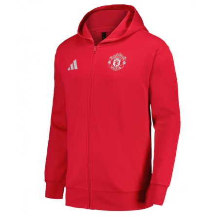 Manchester United kapucnis pulóver 2024/25 (piros)